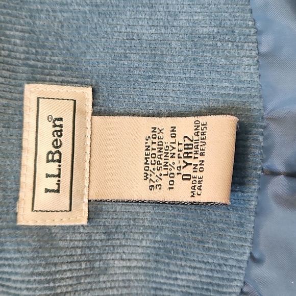 LL Bean Blue Corduroy Blazer with Notched Lapels - Picture 10 of 14